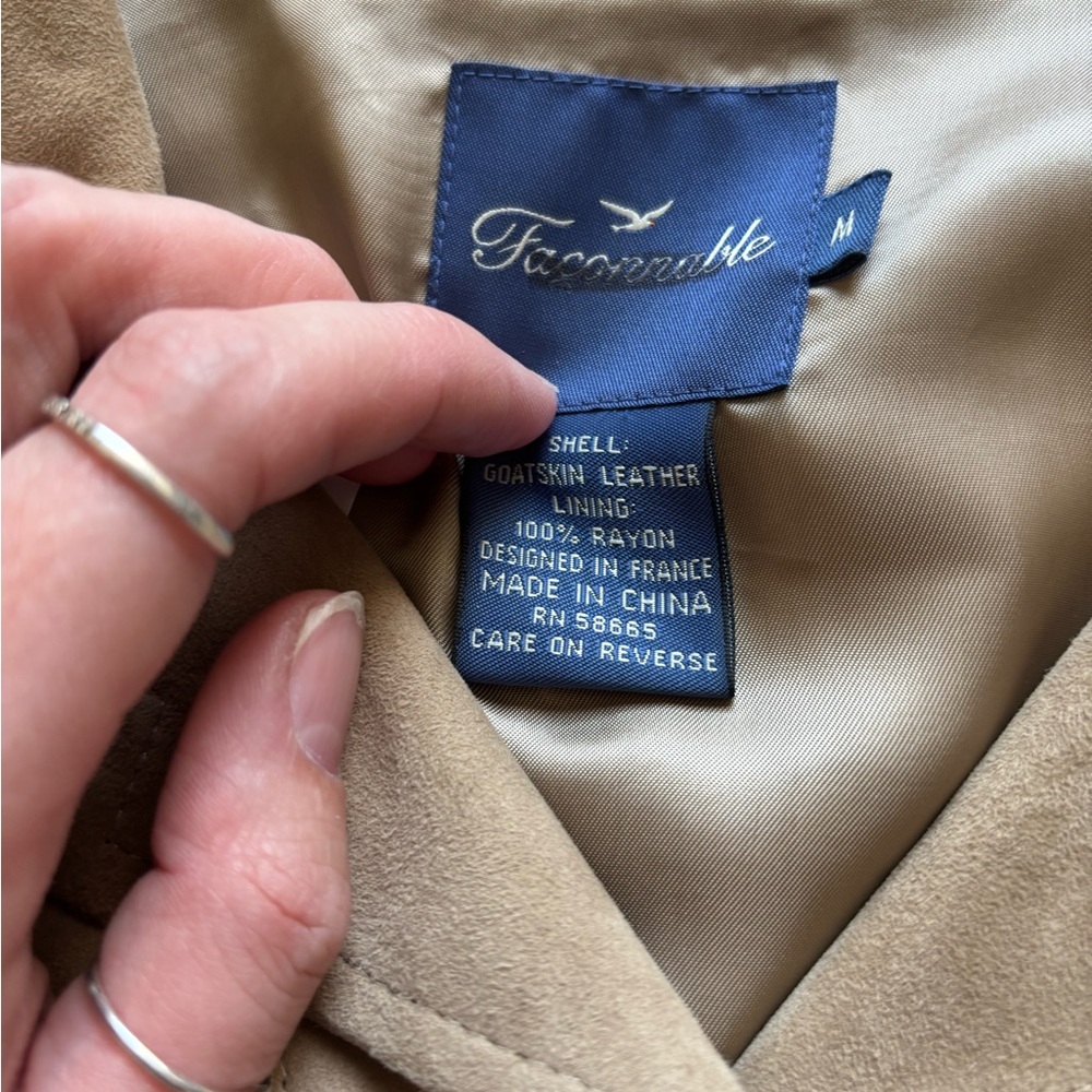 Faconnable Light Brown Suede Jacket - image 4